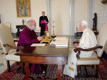 Paus Benedictus XVI en Dr. Rowan Williams