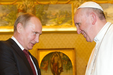Franciscus en Poetin