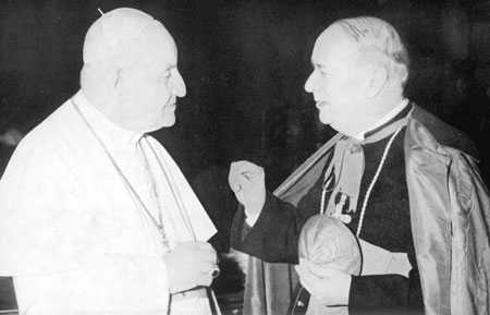 Paus Joannes XXIII en kardinaal Ottaviani
