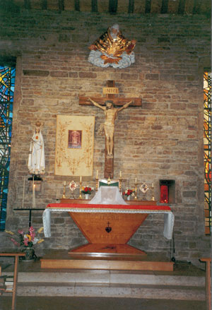 Het altaar in de kapel van het Maison Saint-Joseph.