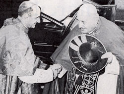 Joannes XIII en Kardinaal Montini