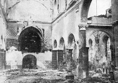 Kerk van Visé vernietigd