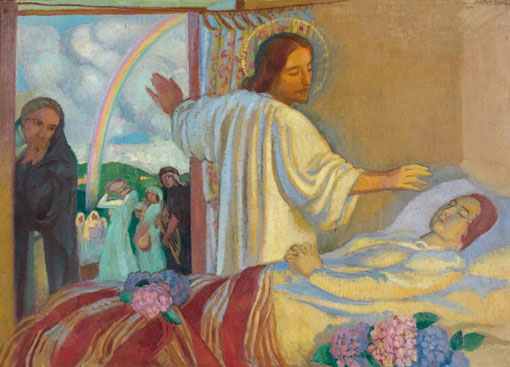 Maurice Denis (1870-1943), De opwekking van het dochtertje van Jaïrus.
