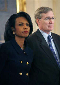 Stephen Hadley met Condoleezza Rice.