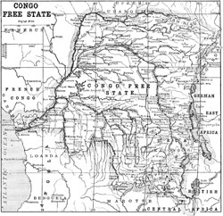 De Onafhankelijke Congostaat in 1892 : een gebied tachtig maal zo groot als België. 