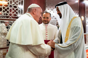 Ontmoeting met de kroonprins van het emiraat Abu Dhabi.