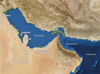 De Straat van Hormuz is een zee-engte tussen de Perzische Golf en de Golf van Oman. Ze is diep genoeg om de grootste olietankers door te laten. De sluiting ervan door Iran zou de wereldeconomie in een nooit geziene chaos storten.