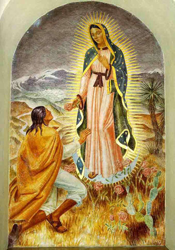 Juan Diego ontmoet de H. Maagd.