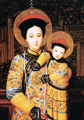 Onze-Lieve-Vrouw van de Bevrijding, vereerd in Peking in de kerk van Beitang, uit erkentelijkheid voor de miraculeuze bescherming van de paters lazaristen door een « Witte Dame » tijdens de aanval van de anti-westerse Boksers (15 juni-15 augustus 1900).