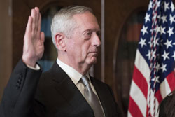 De Amerikaanse minister van Defensie James Mattis.