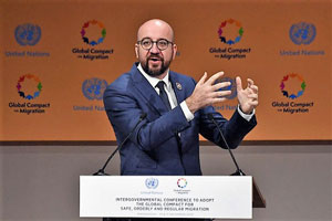 Premier Charles Michel in Marrakesh.
